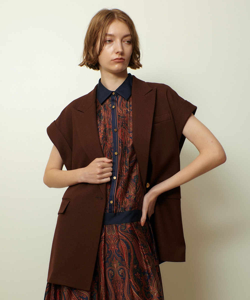 ウールライクポリツイルジレジャケット|allureville OFFICIAL SITE