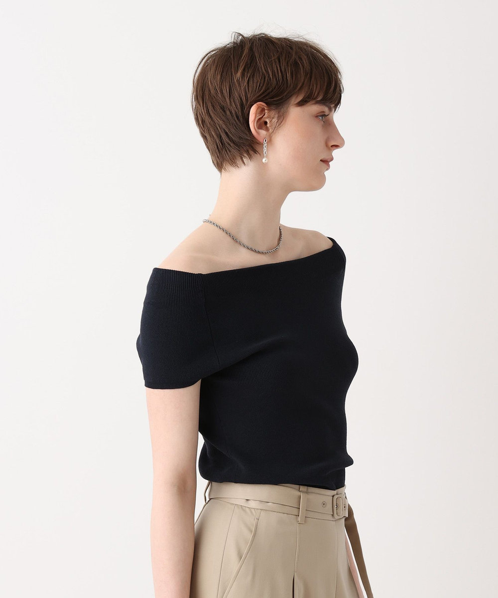 allureville 2WAY ネックショートスリーブプルオーバー ネイビー (65)