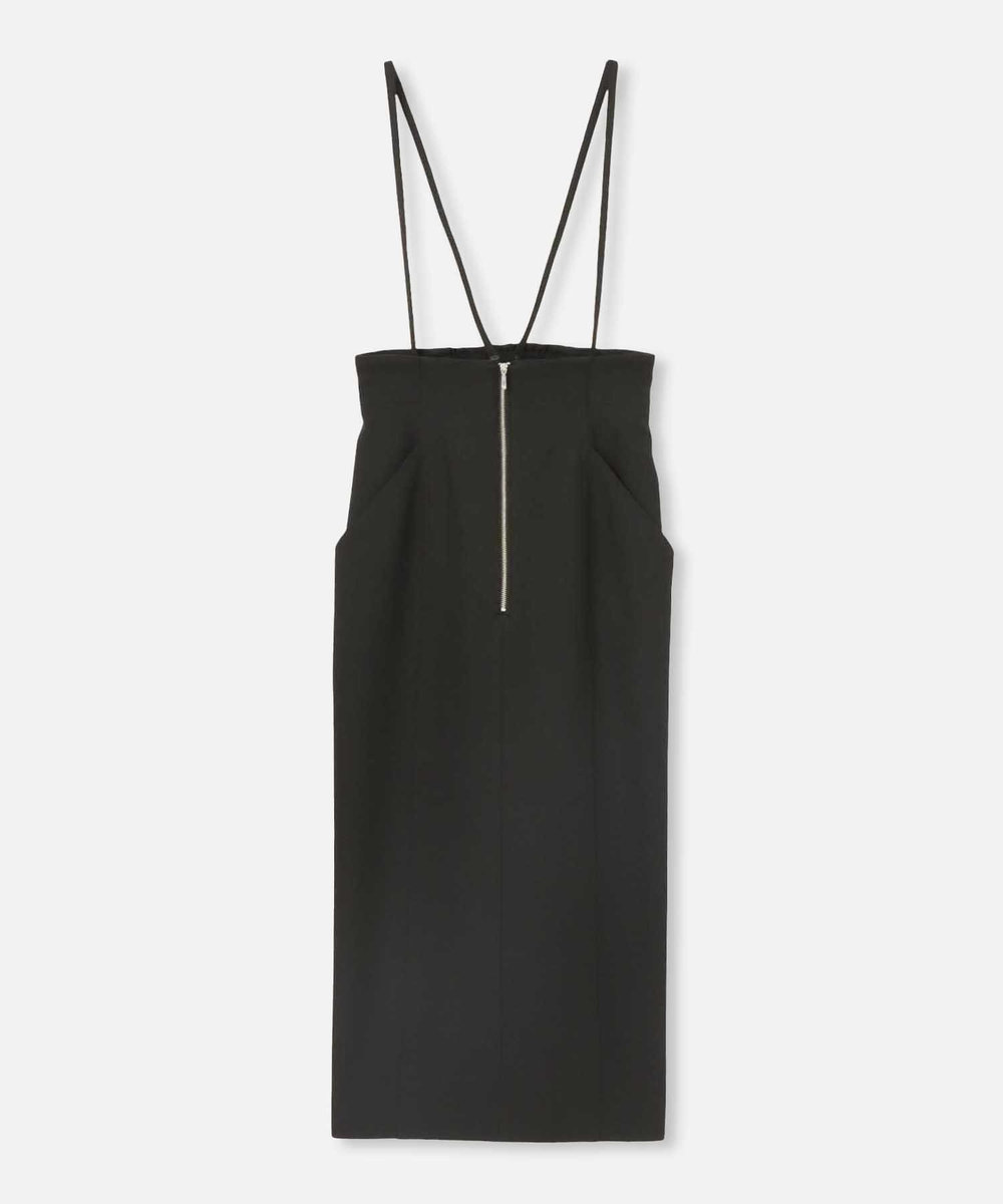 allureville フロントジップサスペンダースカート ブラック (96)