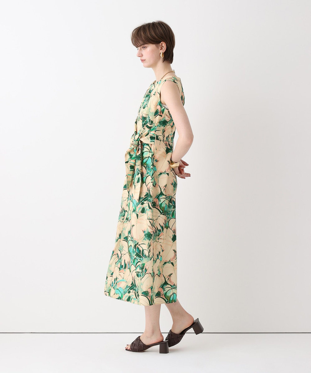 allureville ボタニカルプリントワンピース ベージュ (11)