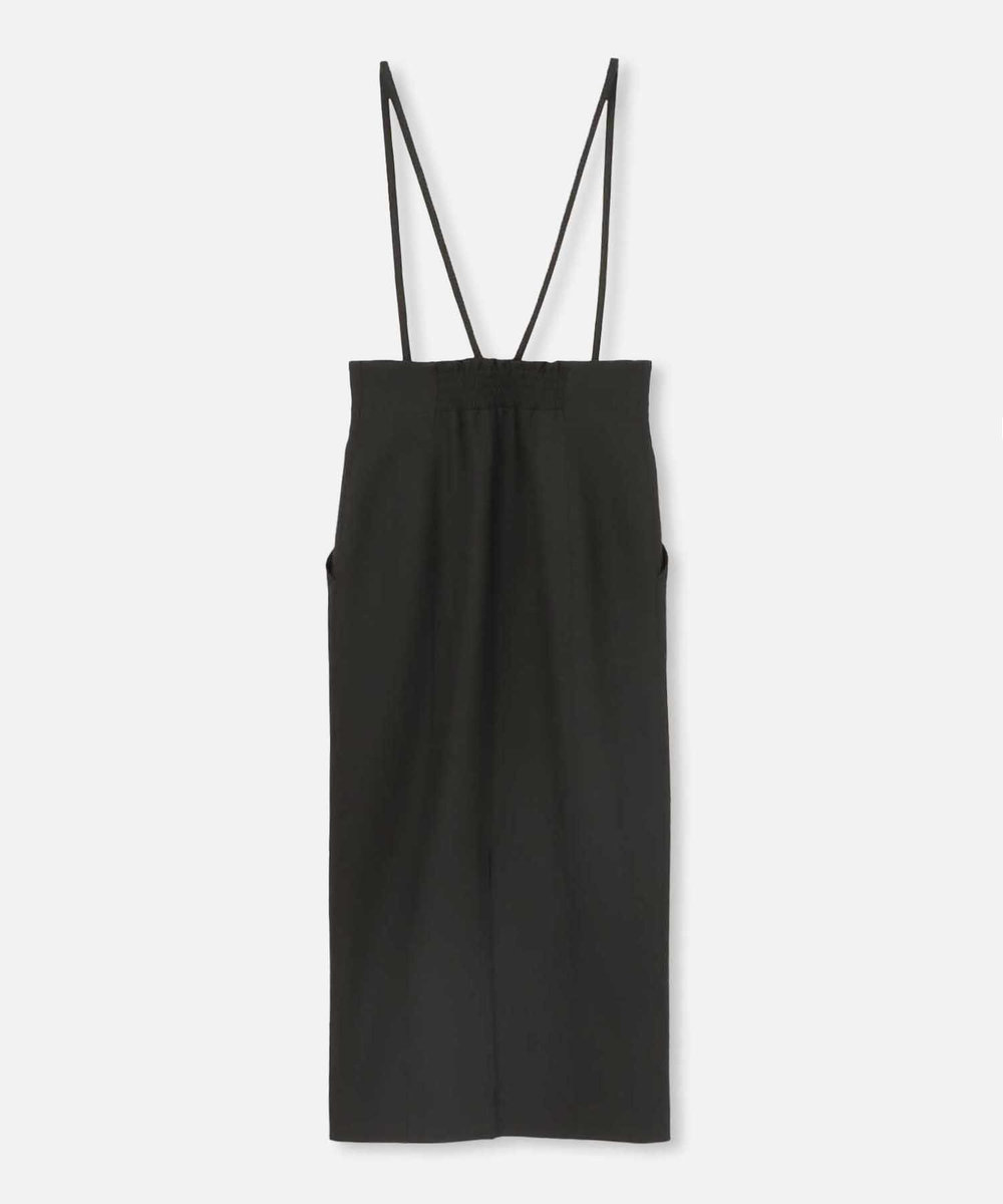 allureville フロントジップサスペンダースカート ブラック (96)