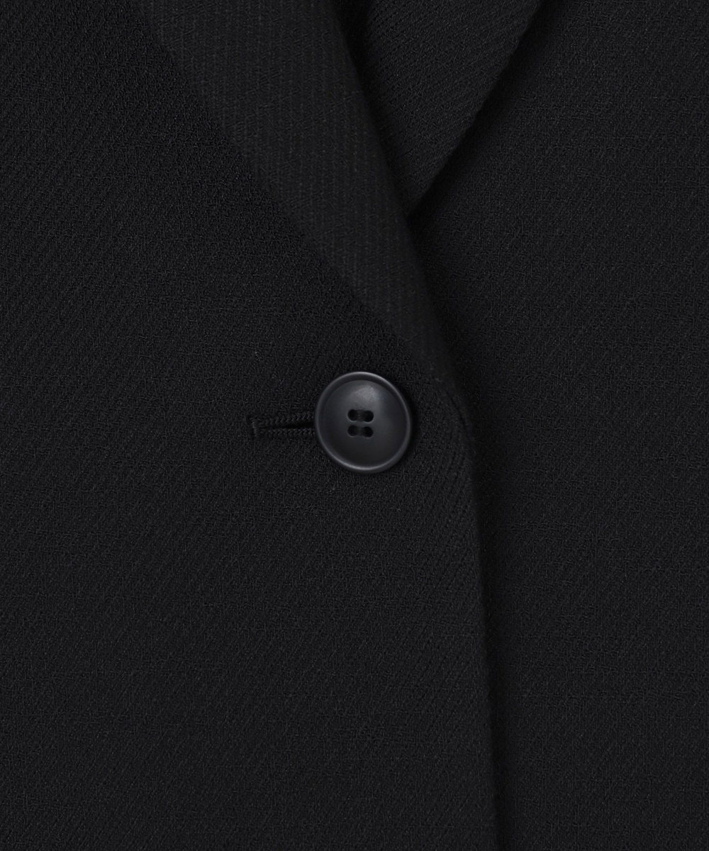 allureville 麻調カルゼサイドオープンジレ ブラック (95)