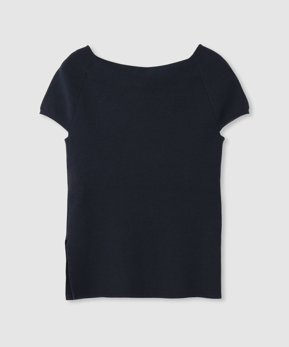 allureville 2WAY ネックショートスリーブプルオーバー ネイビー (65)