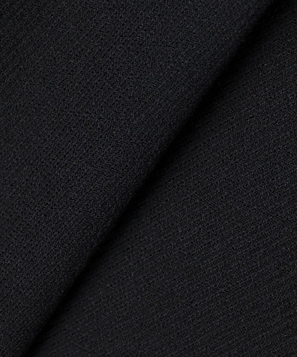 allureville 麻調カルゼサイドオープンジレ ブラック (95)