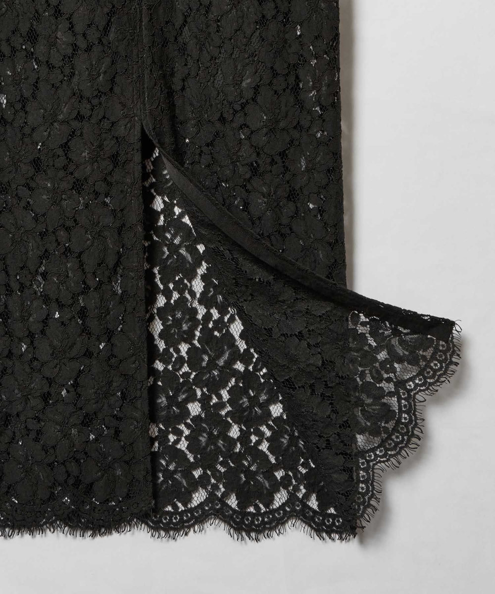 LOULOU WILLOUGHBY 【LOULOU WILLOUGHBY】パールネックレースワンピース ブラック (95)