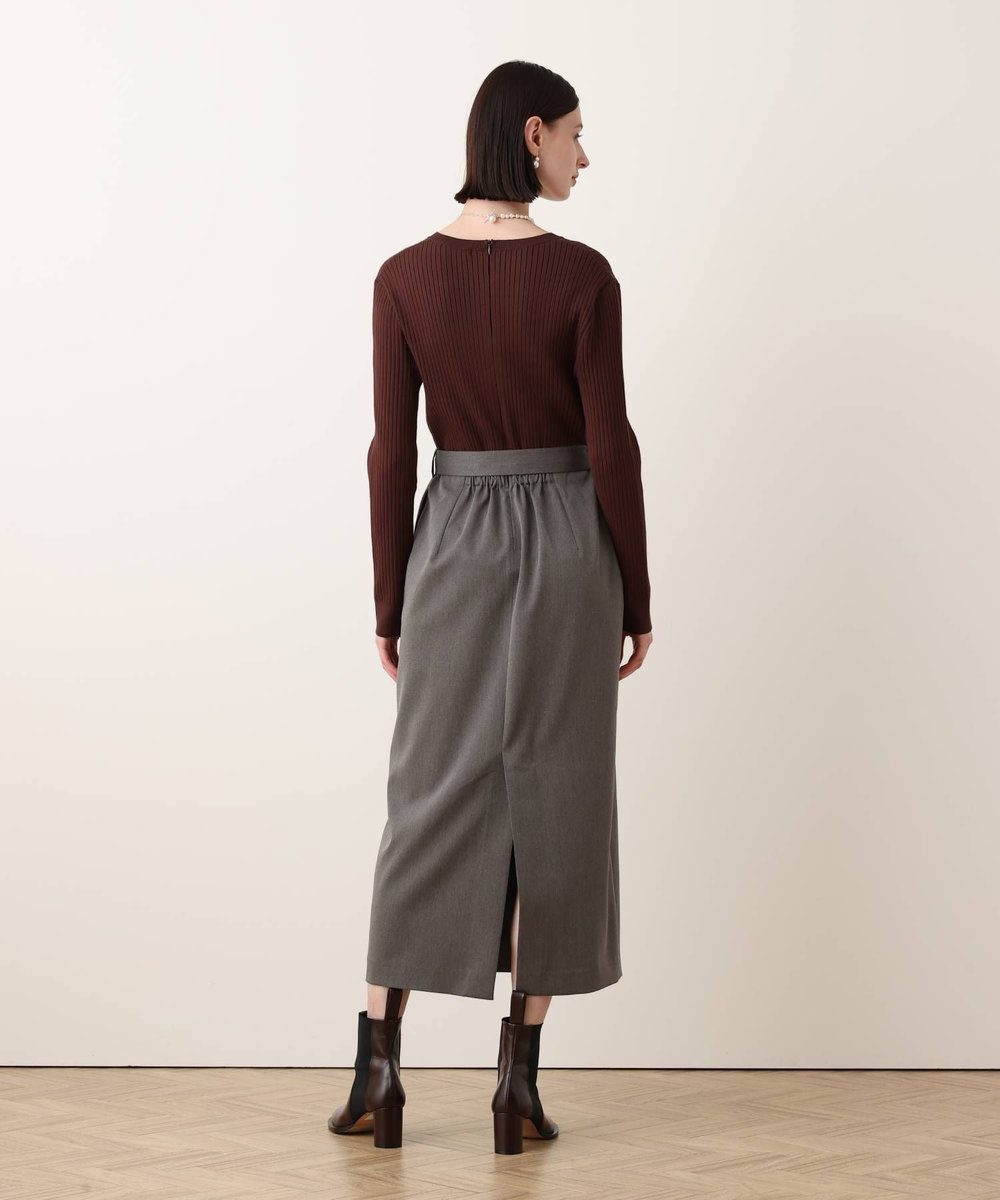allureville キーネックドッキングワンピース ブラウン系 (88)