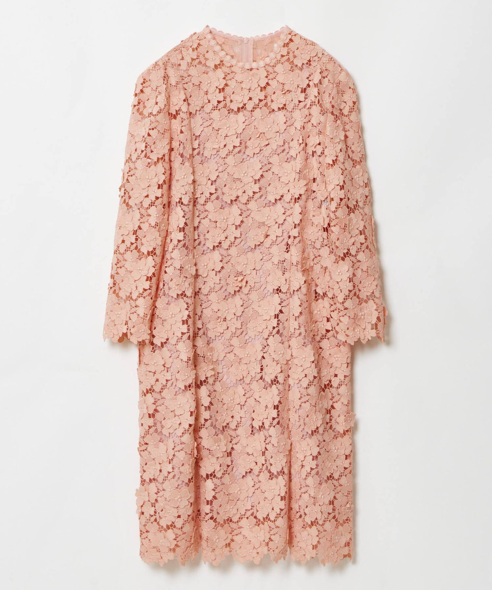 LOULOU WILLOUGHBY 【LOULOU WILLOUGHBY】ケミカルフラワーレースワンピース ピンク (41)