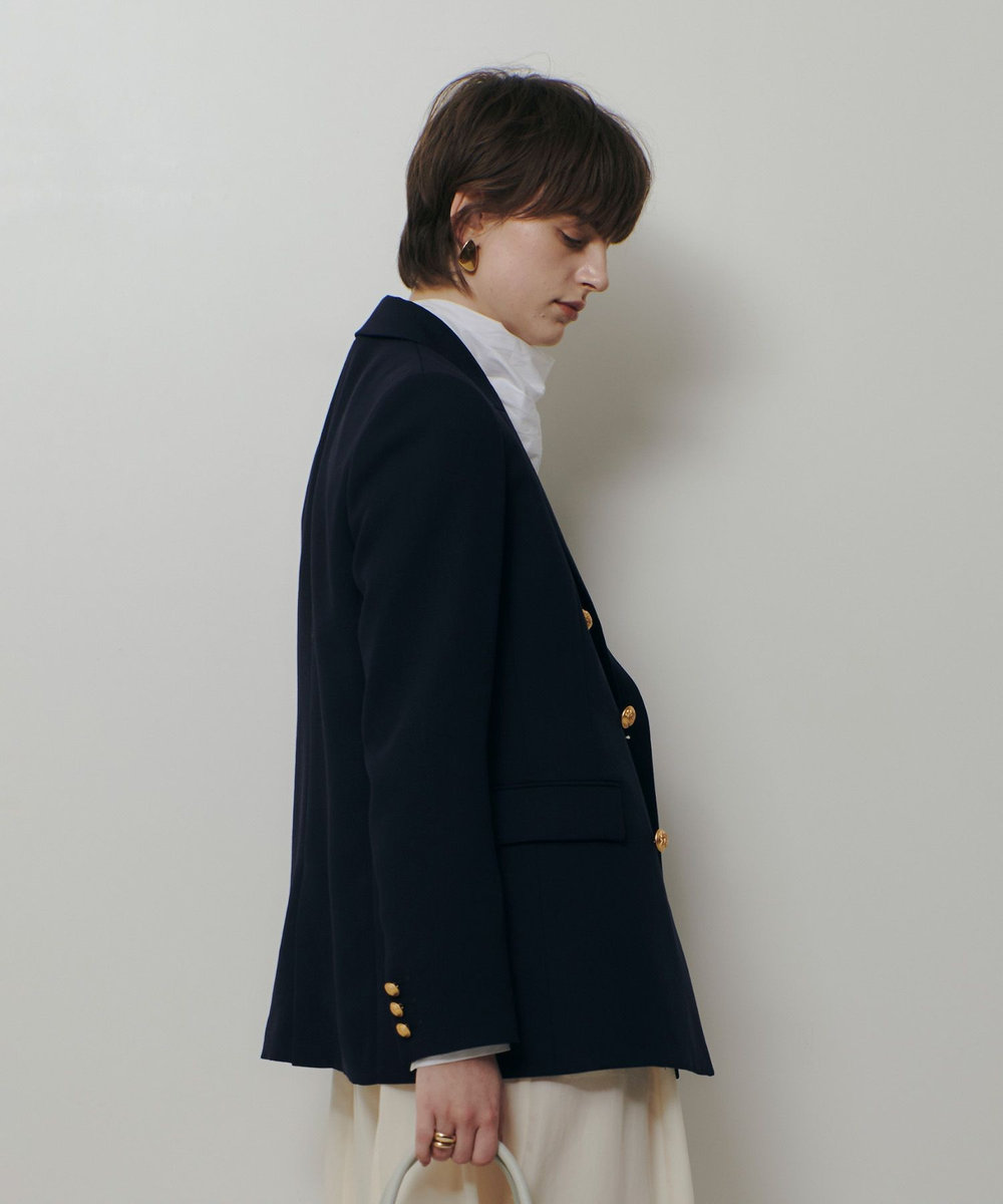 allureville マットクロスダブルジャケット ネイビー (65)