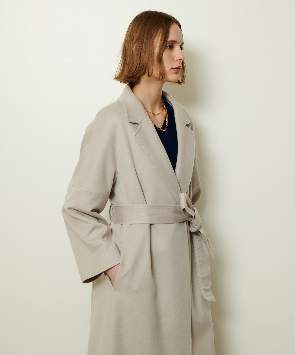 allureville WEB限定 カシミヤビーバーコート ピンクベージュ (13)