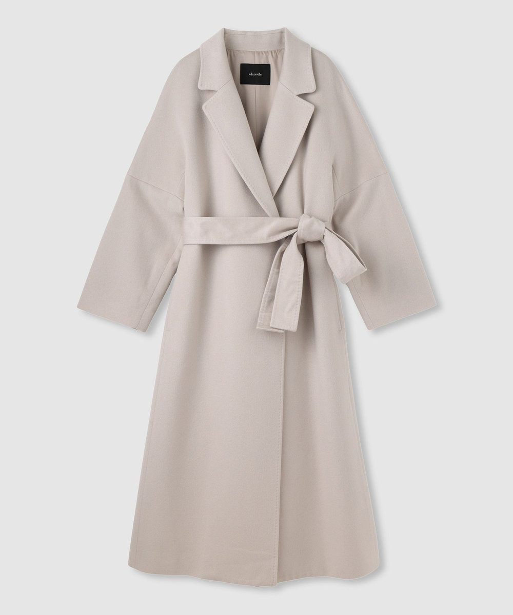 allureville WEB限定 カシミヤビーバーコート ピンクベージュ (13)