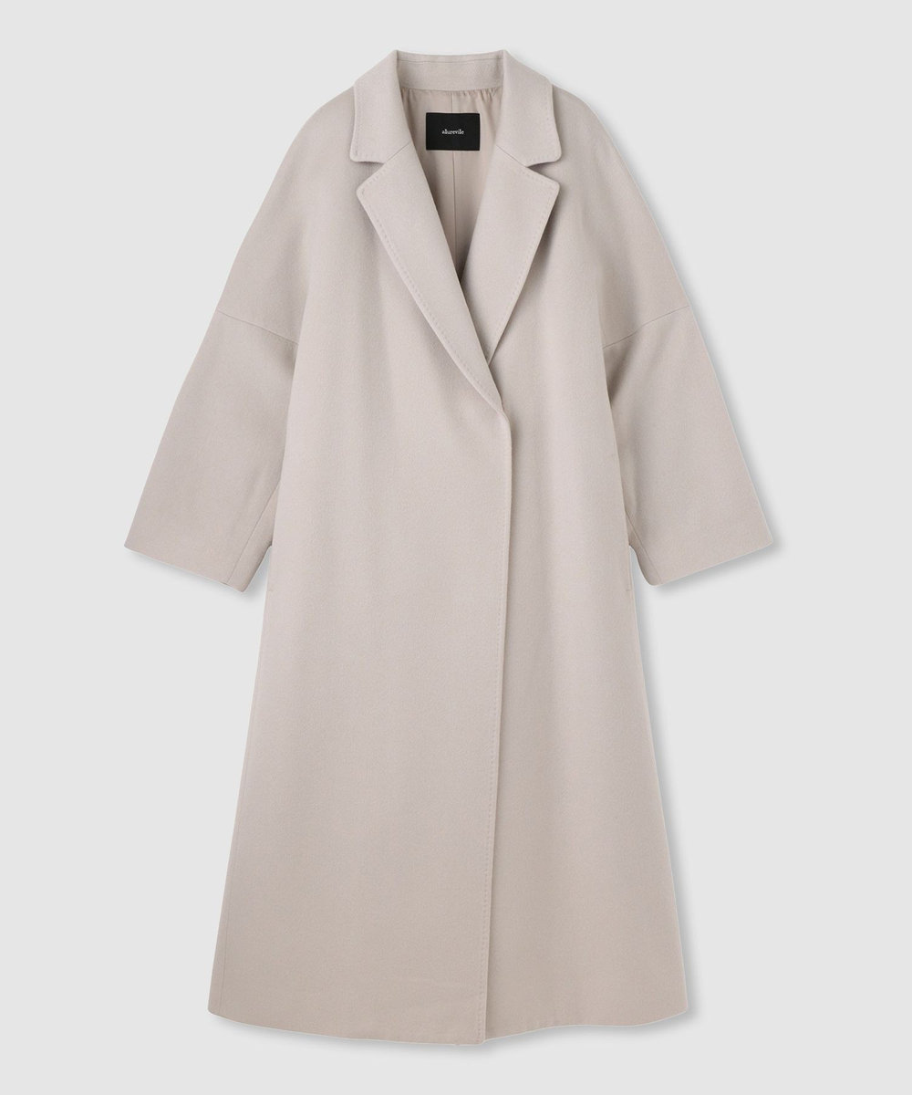 allureville WEB限定 カシミヤビーバーコート ピンクベージュ (13)