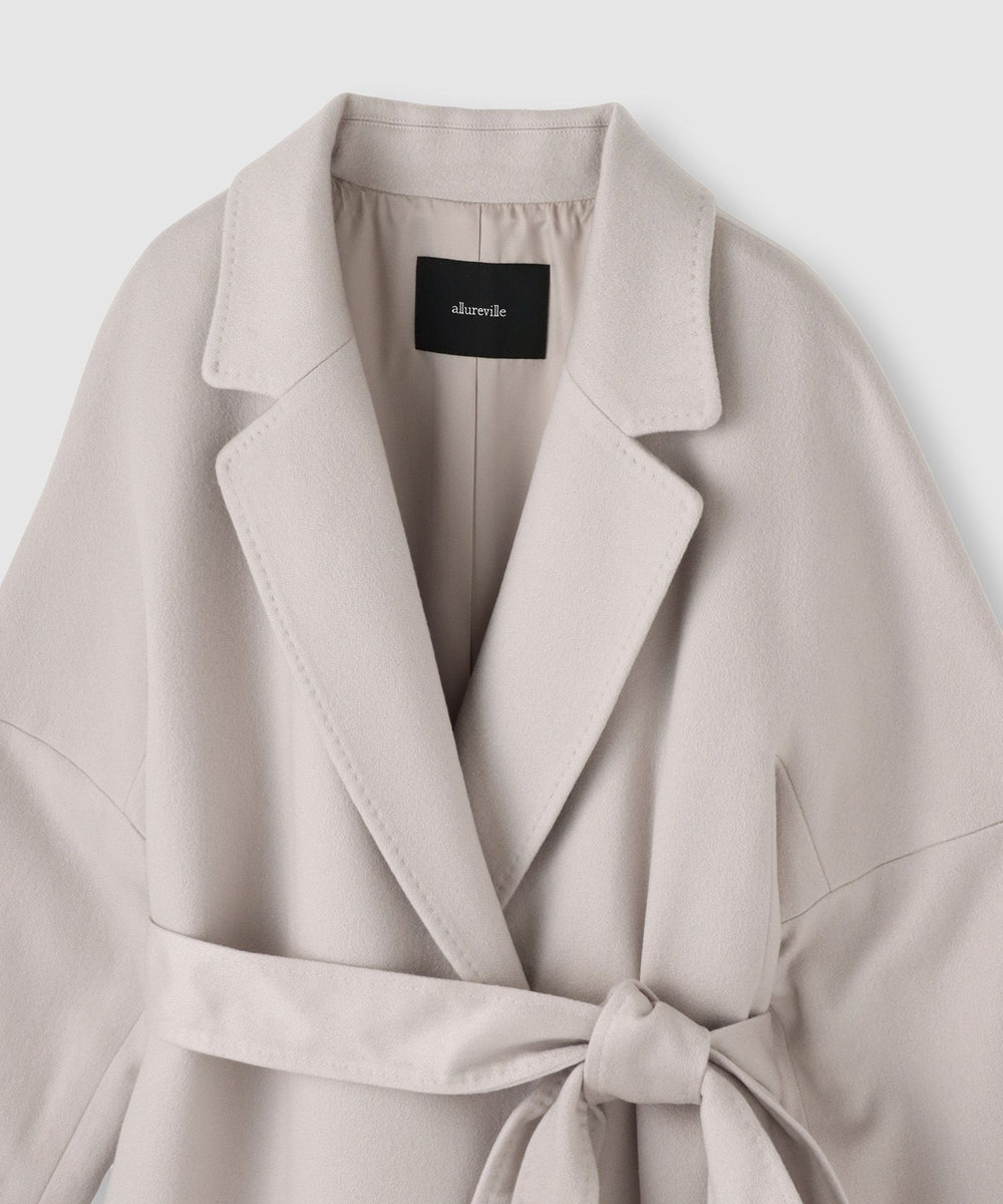 allureville WEB限定 カシミヤビーバーコート ピンクベージュ (13)