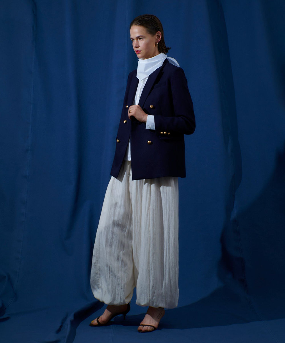 allureville マットクロスダブルジャケット ネイビー (65)