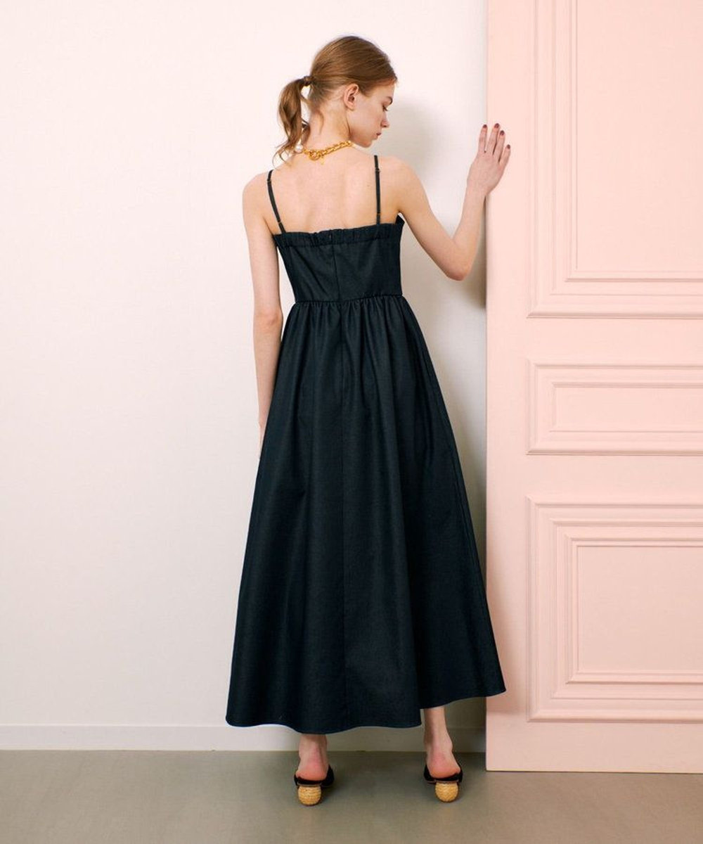 LOULOU WILLOUGHBY ◇シャンブレーベアワンピース ネイビー (65)