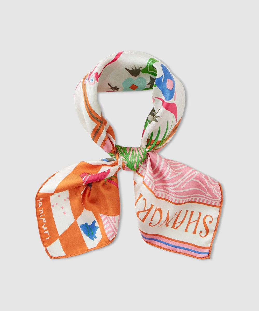 buying 【manipuri(マニプリ)】65×65 SILK SCARF ライトピンク (42)