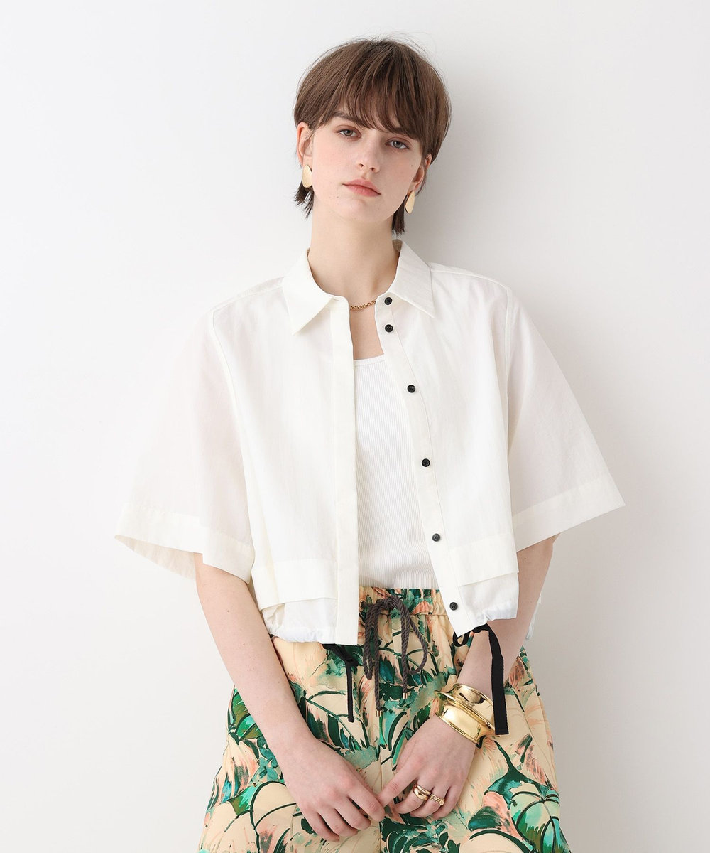 allureville 【ATELIER Line】シャツカラーブルゾン ホワイト (01)