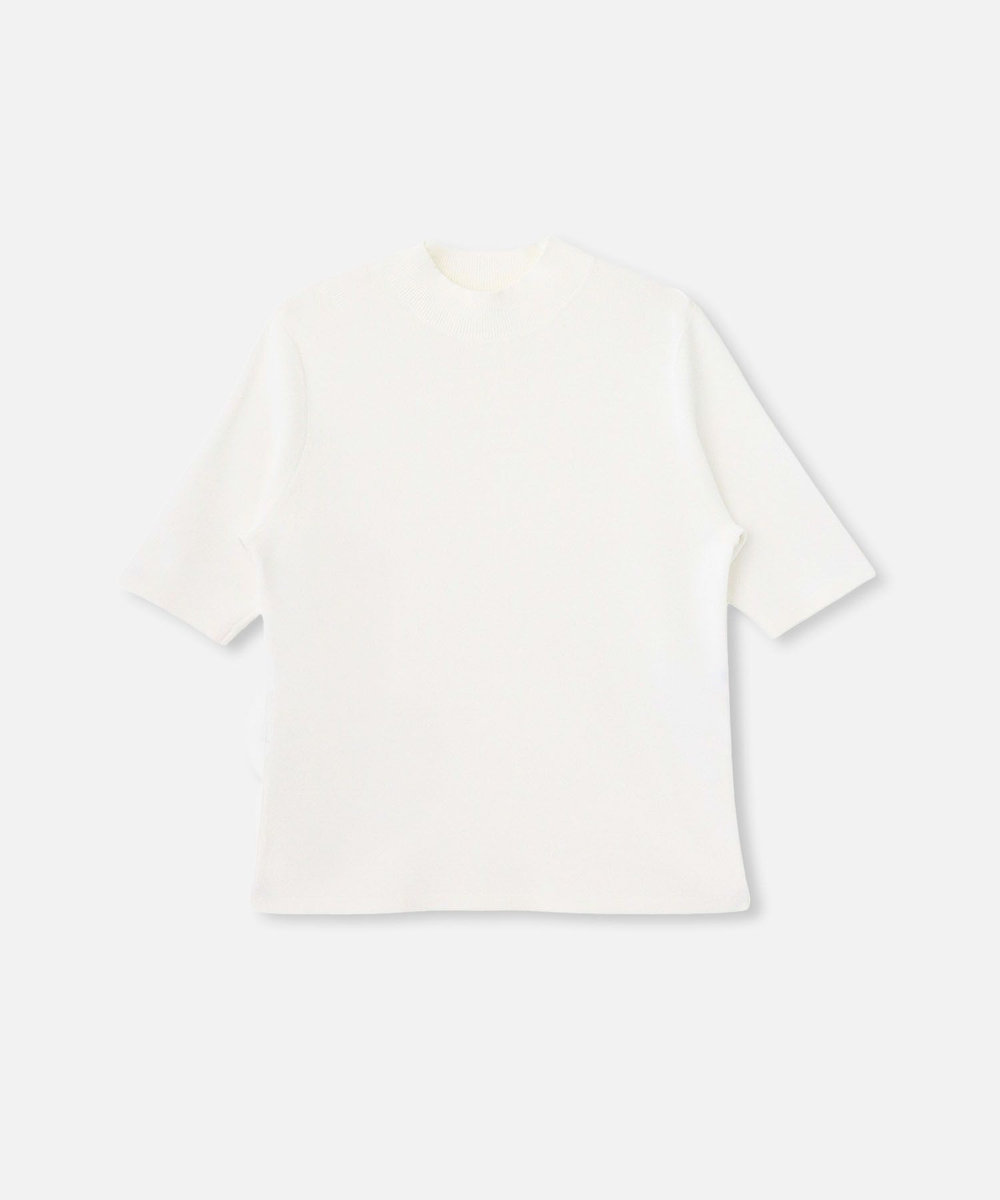 ◇総針モックネック5分袖プルオーバー|allureville OFFICIAL SITE