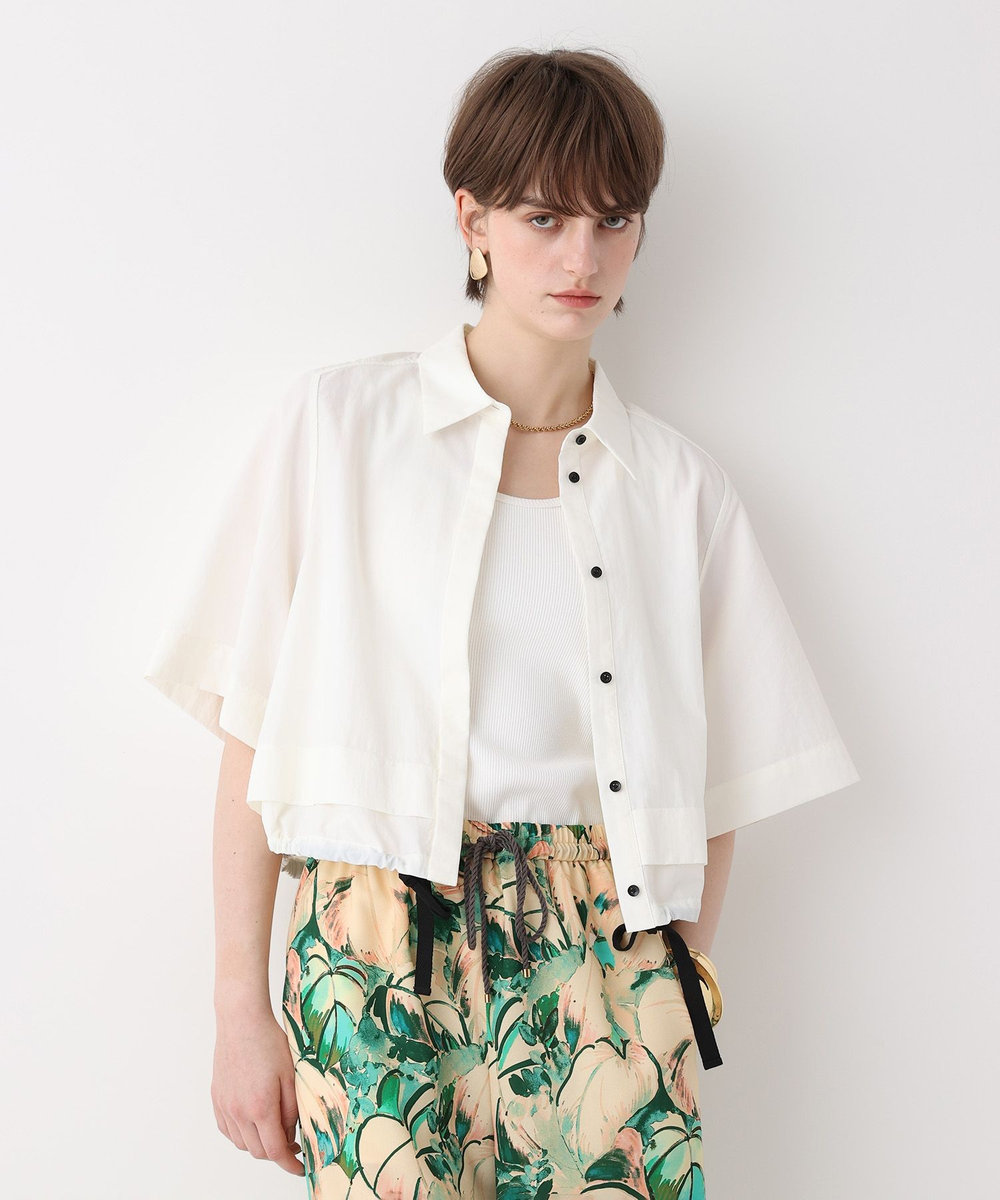 allureville 【ATELIER Line】シャツカラーブルゾン ホワイト (01)