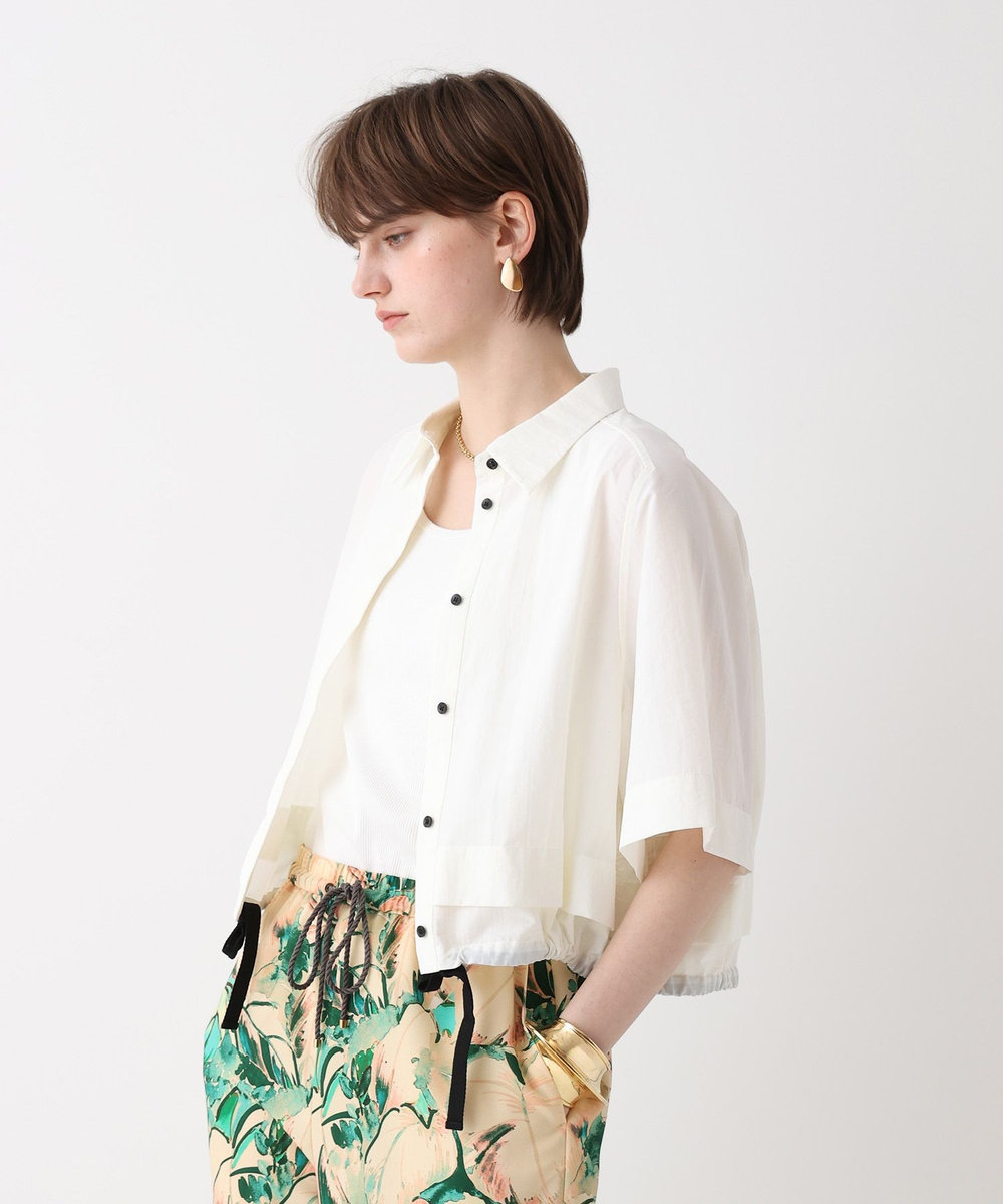 allureville 【ATELIER Line】シャツカラーブルゾン ホワイト (01)