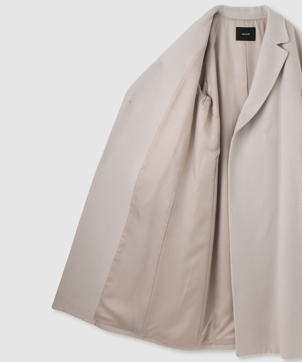 allureville WEB限定 カシミヤビーバーコート ピンクベージュ (13)