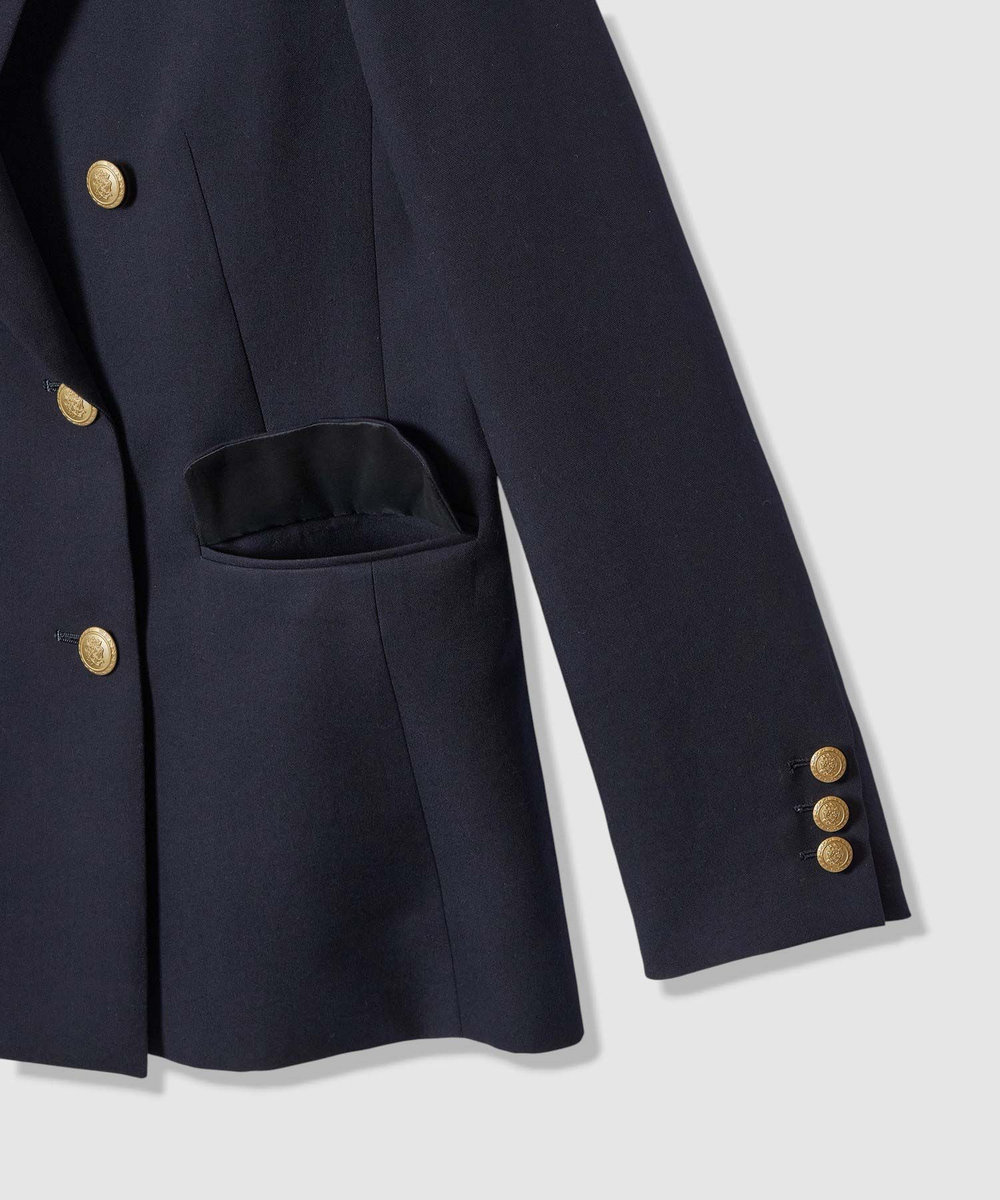 allureville マットクロスダブルジャケット ネイビー (65)