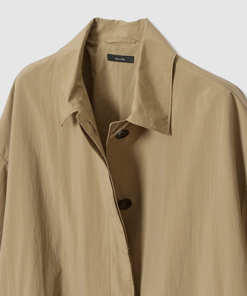 allureville ステンカラーフレアコート ベージュ (11)