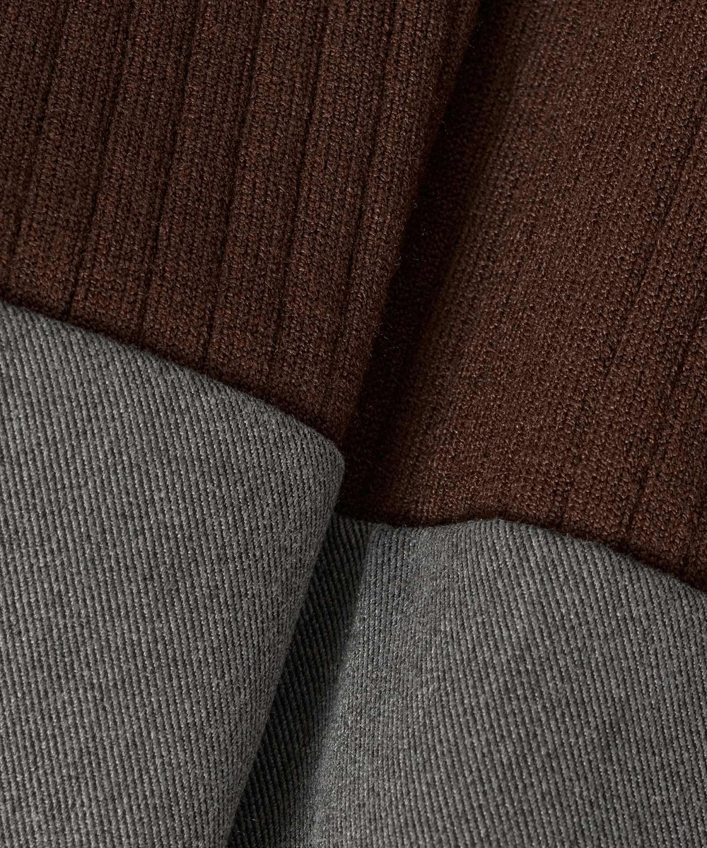 allureville キーネックドッキングワンピース ブラウン系 (88)