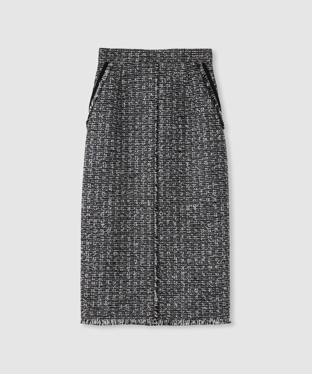 allureville ニュアンスタイトツィードスカート ブラック系 (98)