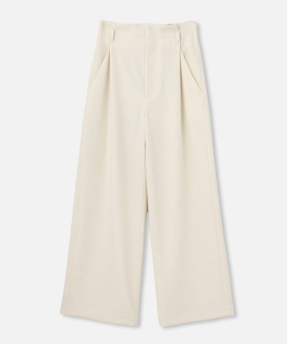 allureville ウールライクフランネルヨークレスパンツ オフホワイト (02)