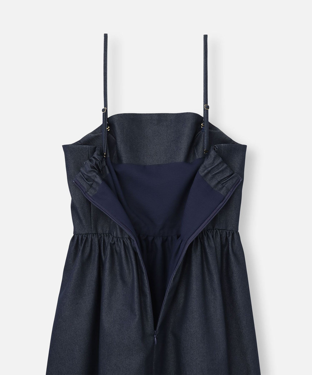 LOULOU WILLOUGHBY ◇シャンブレーベアワンピース ネイビー (65)