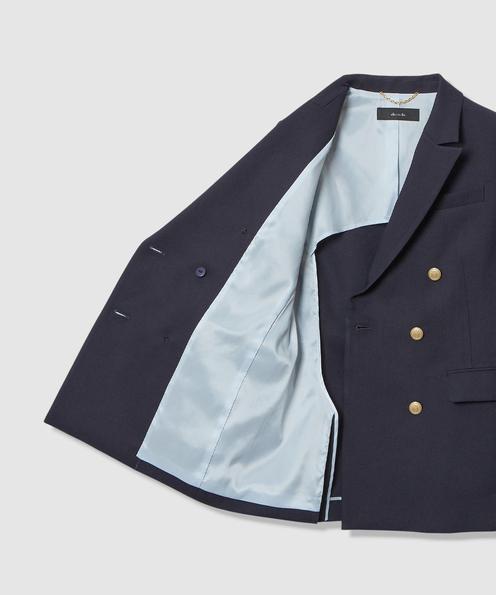 allureville マットクロスダブルジャケット ネイビー (65)