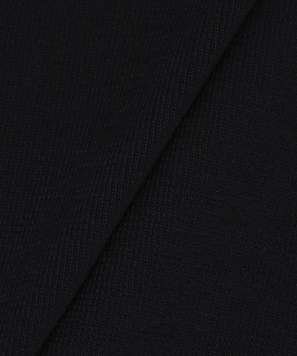 allureville ◇総針モックネック5分袖プルオーバー ブラック (95)