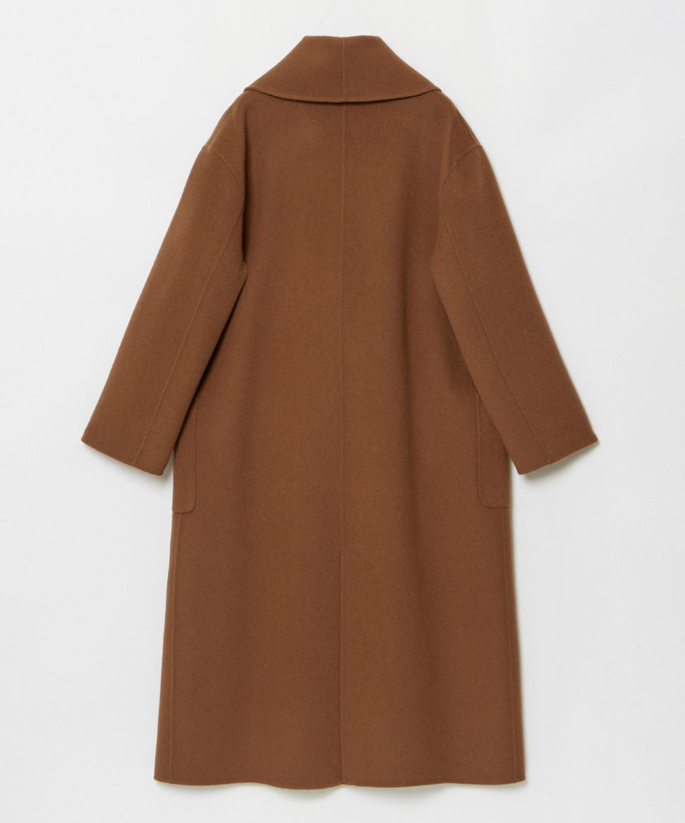 allureville カシミヤ混リバービックショールコート キャメル (84)