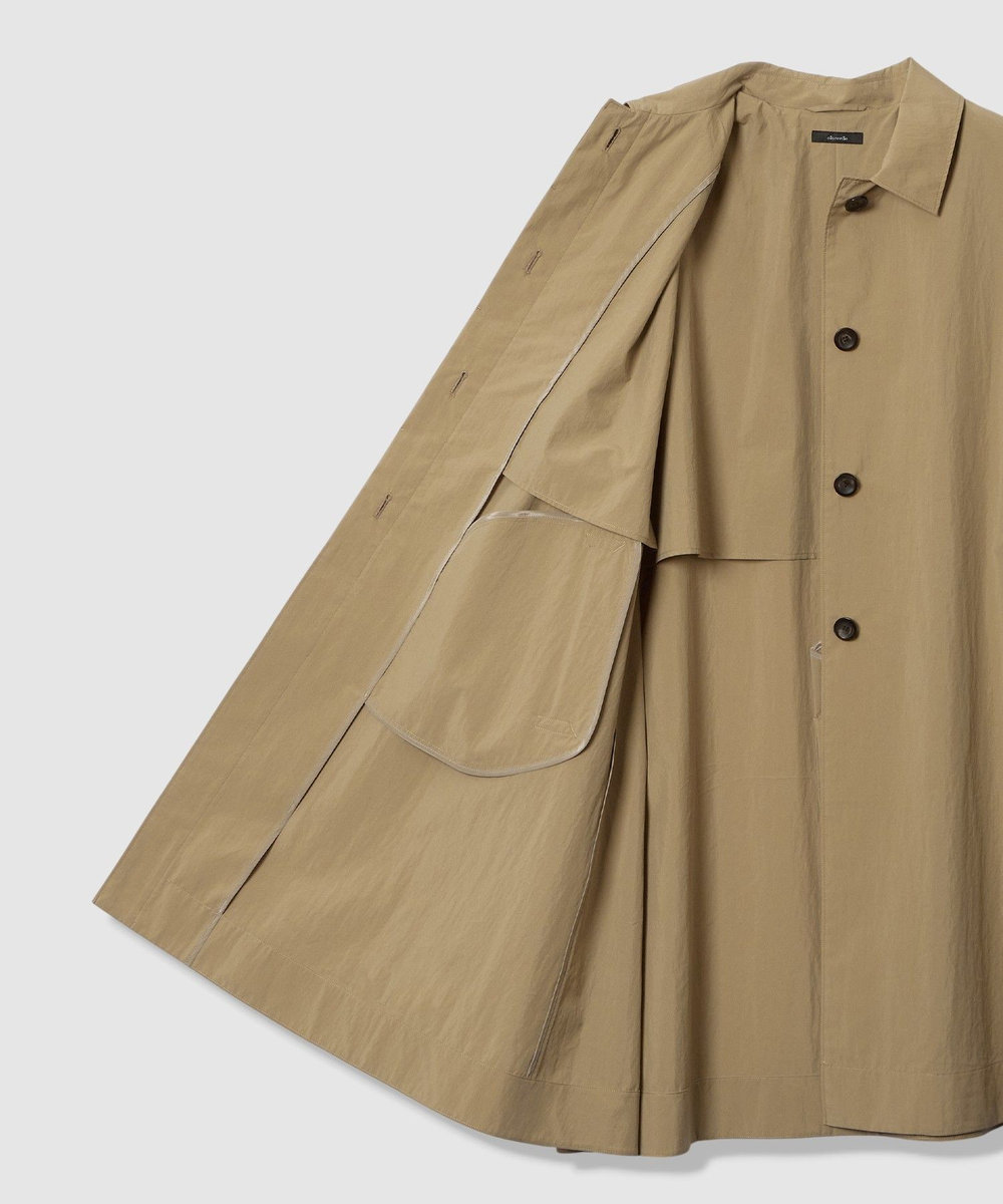 allureville ステンカラーフレアコート ベージュ (11)