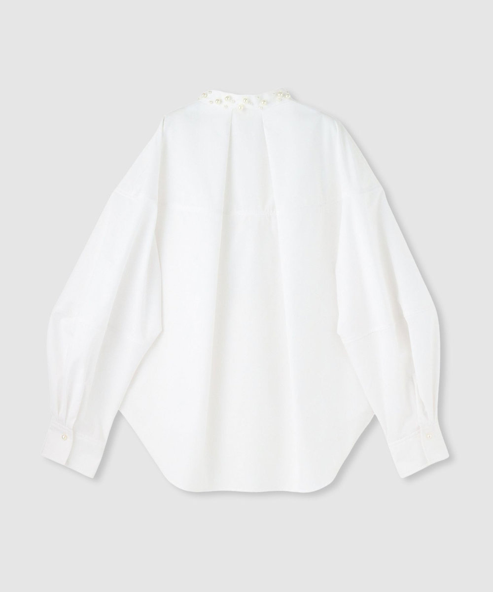 allureville パールカラーコクーンブラウス ホワイト (01)
