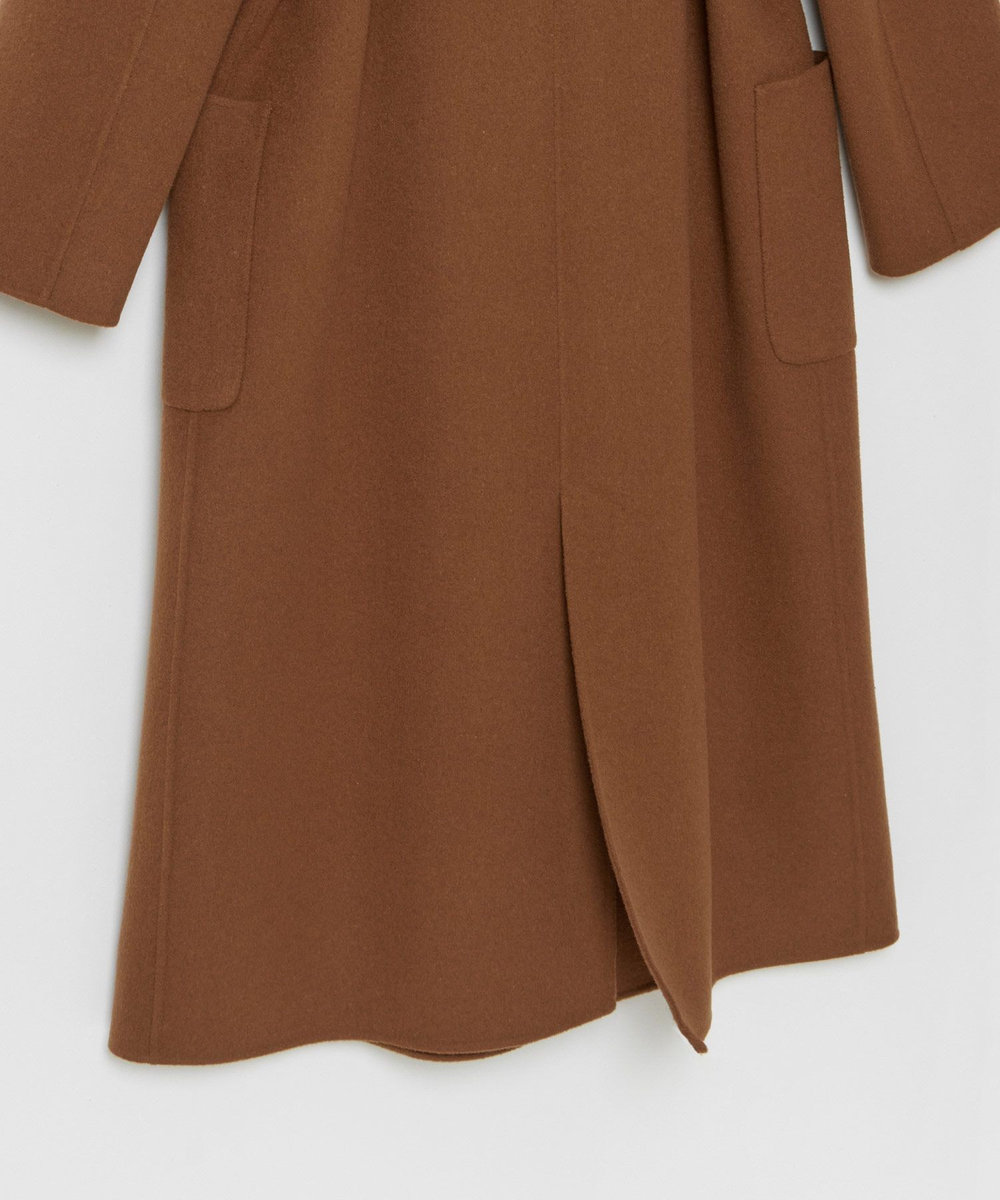 allureville カシミヤ混リバービックショールコート キャメル (84)