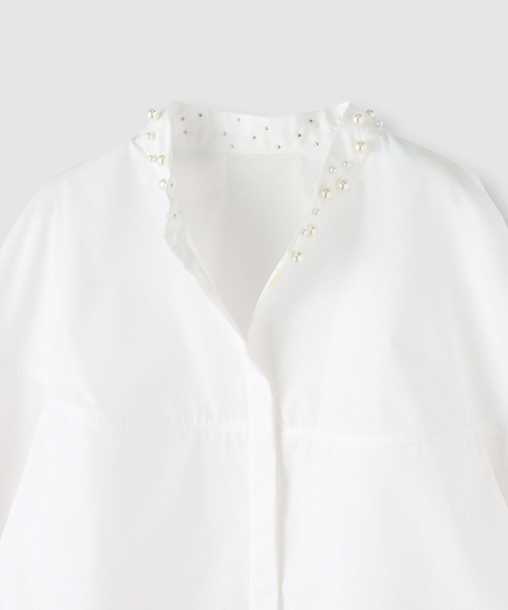 allureville パールカラーコクーンブラウス ホワイト (01)