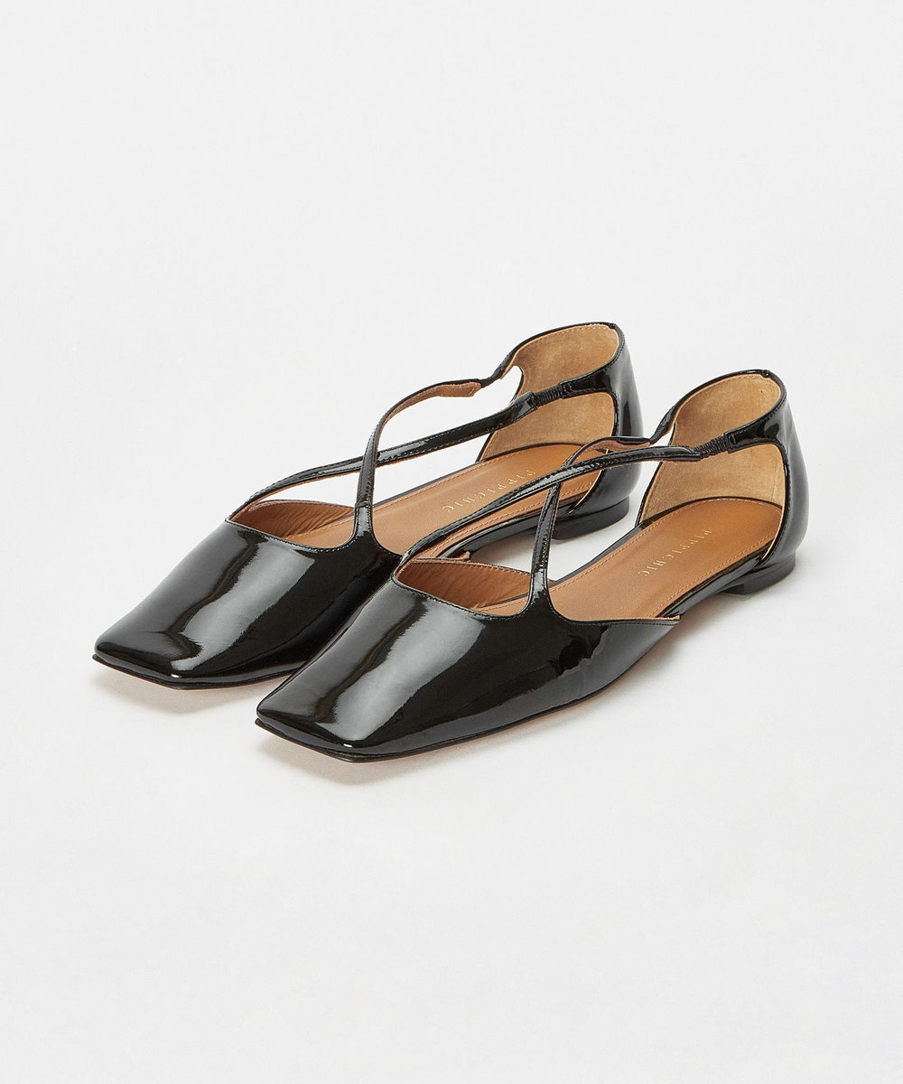 最終価格PIPPICHIC ピッピシックsteiff pointedミュール37 PIPPICHIC(ピッピシック)】 CROSS STRAP SQUARE TOE SHOES|allureville