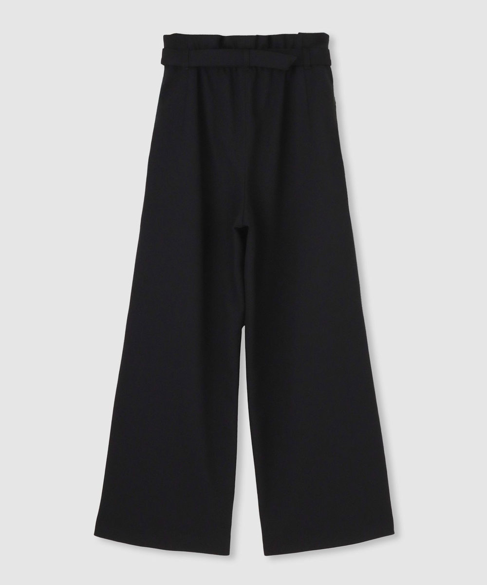 allureville ウールライクフランネルヨークレスパンツ ブラック (95)