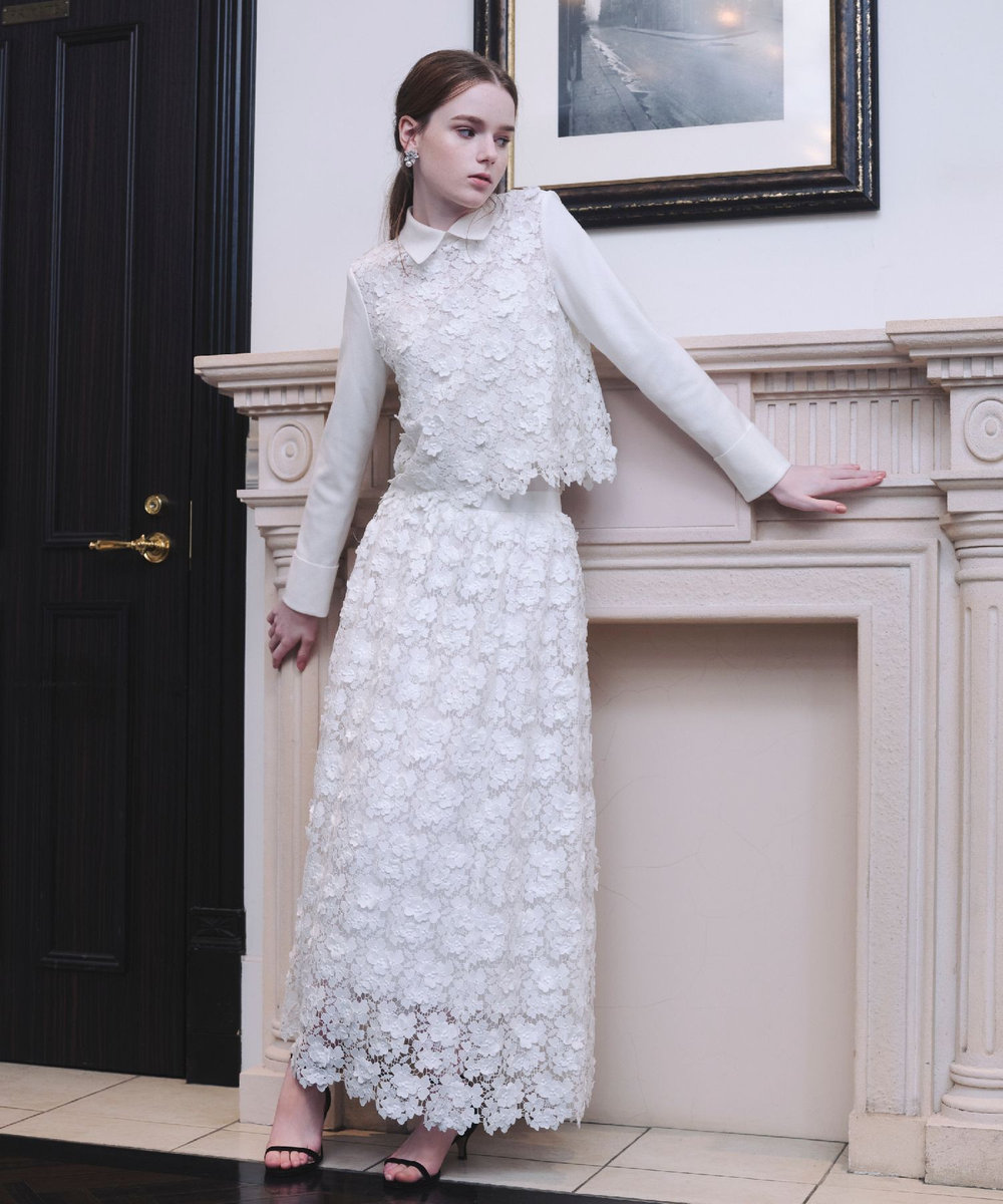 LOULOU WILLOUGHBY】ケミカルフラワーレースプルオーバー|allureville