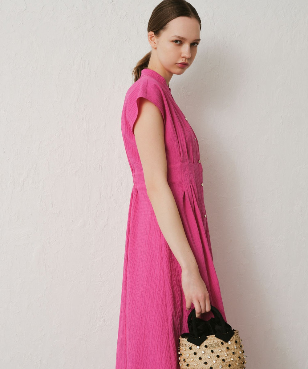 LOULOU WILLOUGHBY 【LOULOU WILLOUGHBY】リップルタックワンピース ピンク (41)