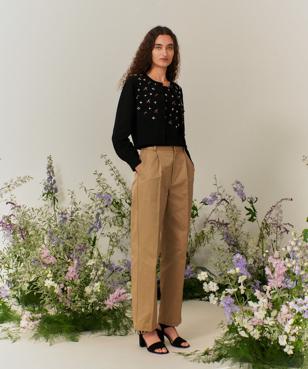 LOULOU WILLOUGHBY 【LOULOU WILLOUGHBY】タックチノパンツ ベージュ (11)