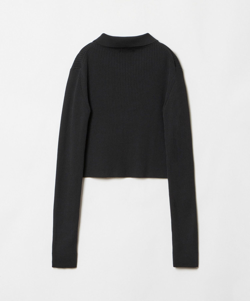 allureville ステンカラージップカーディガン ブラック (95)