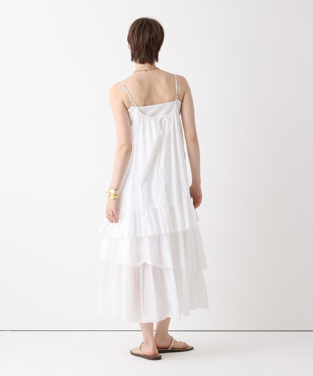 allureville イレギュラーティアードキャミワンピース ホワイト (01)