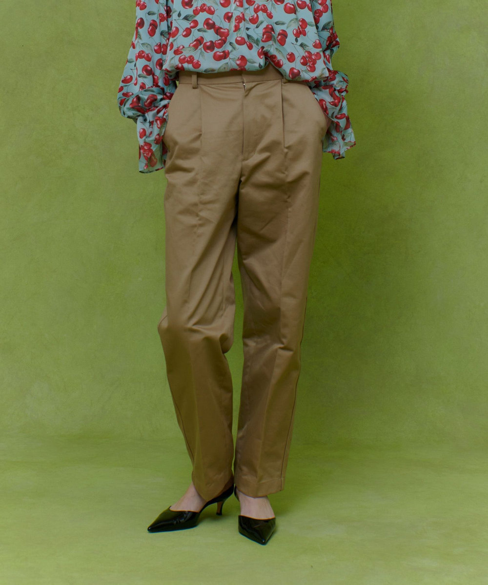 LOULOU WILLOUGHBY 【LOULOU WILLOUGHBY】タックチノパンツ ベージュ (11)