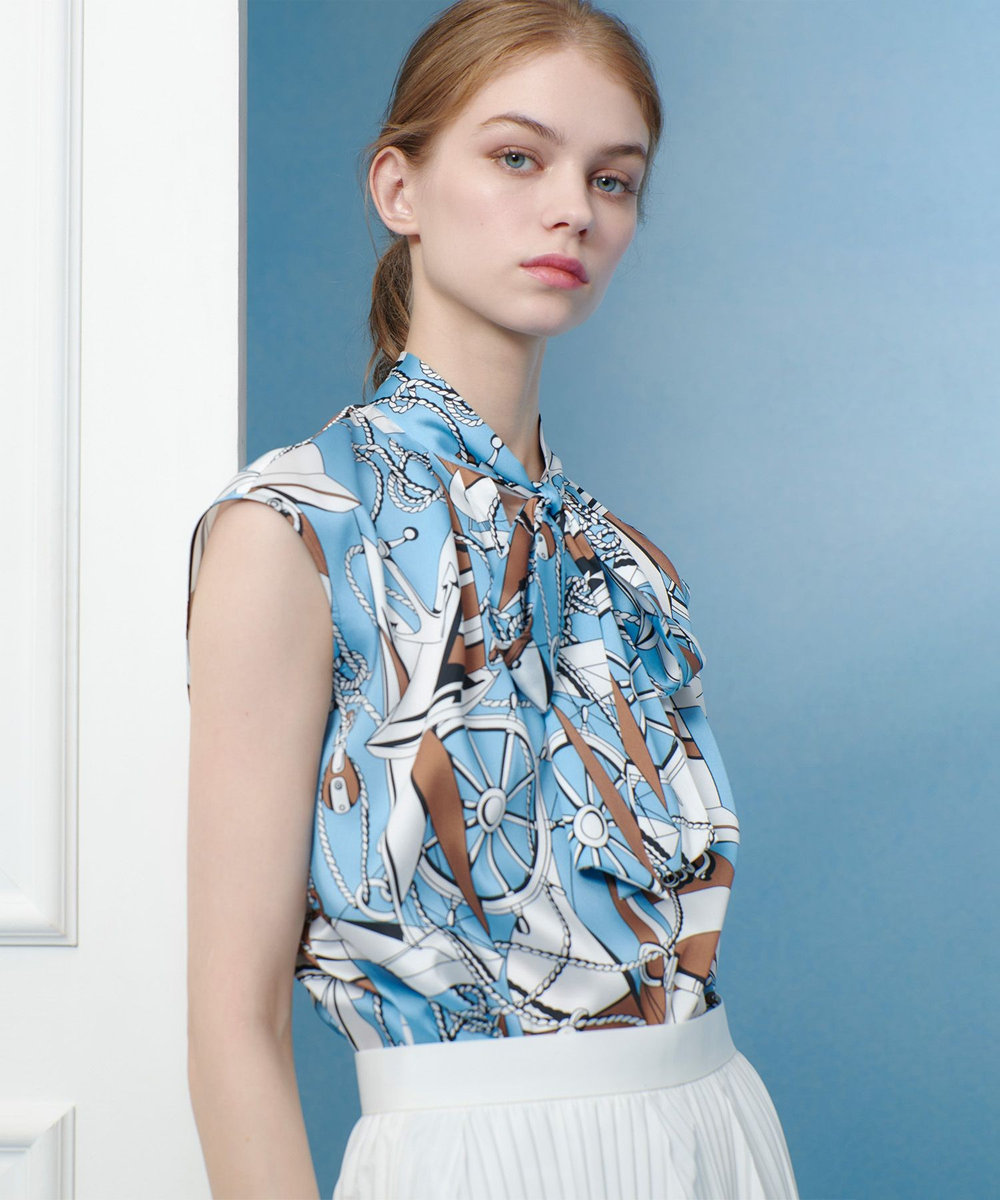 LOULOU WILLOUGHBY】RATTI マリーナプリントブラウス|allureville