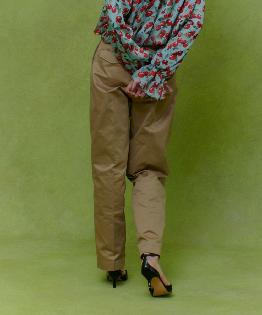 LOULOU WILLOUGHBY 【LOULOU WILLOUGHBY】タックチノパンツ ベージュ (11)
