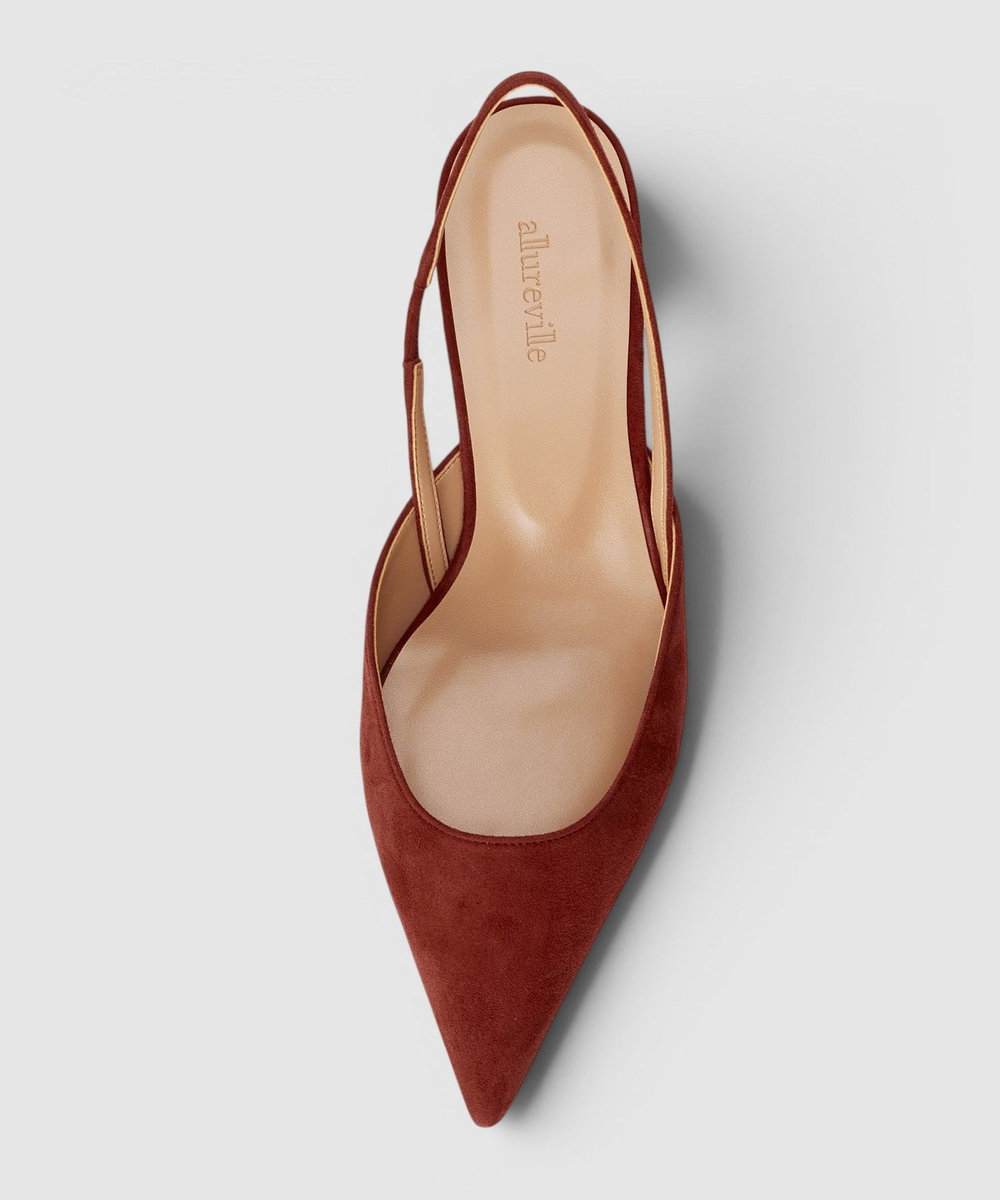 allureville スリングバックパンプス レッド系 (46)