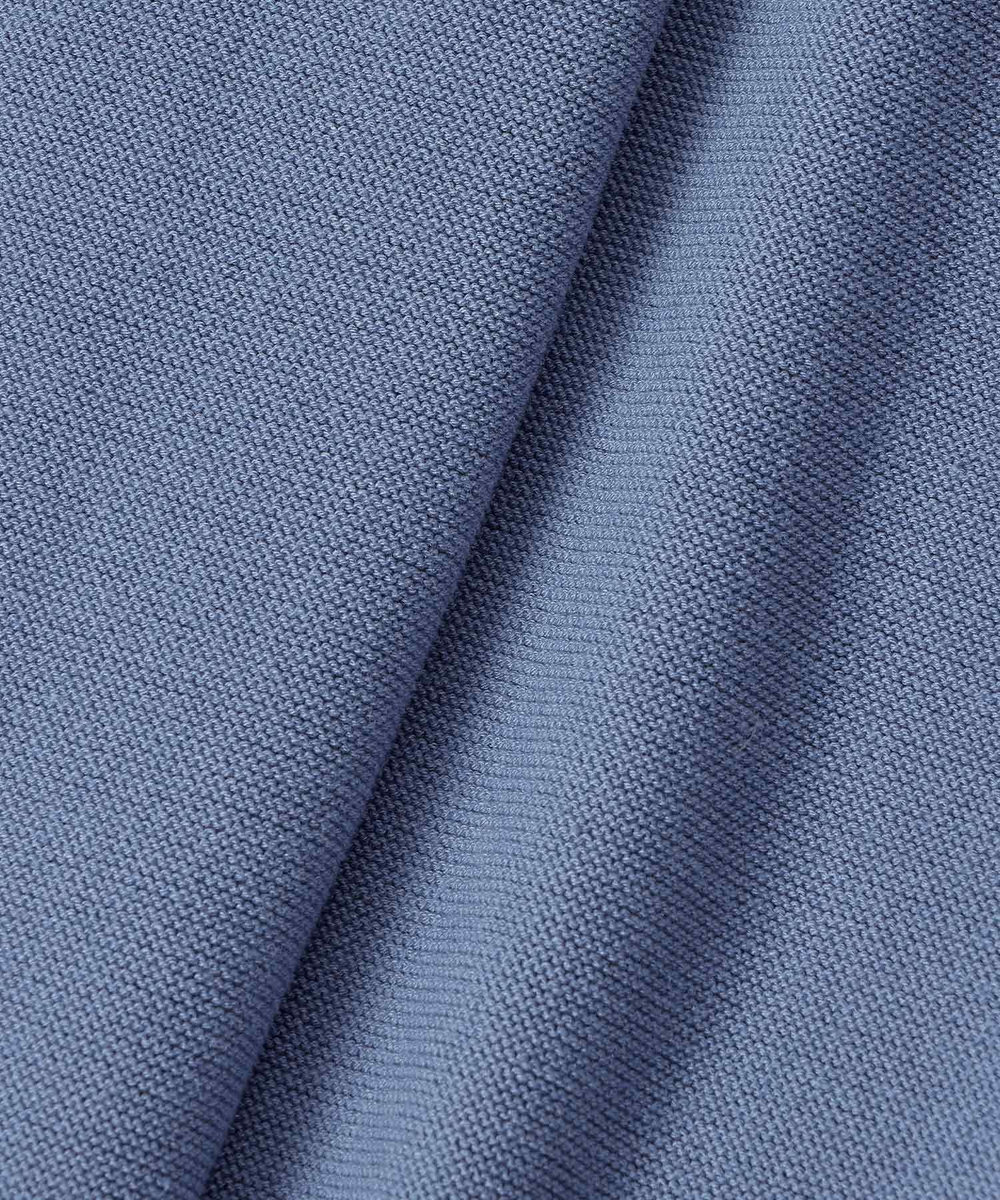 allureville ガーターノーカラーニットジャケット ブルー (61)