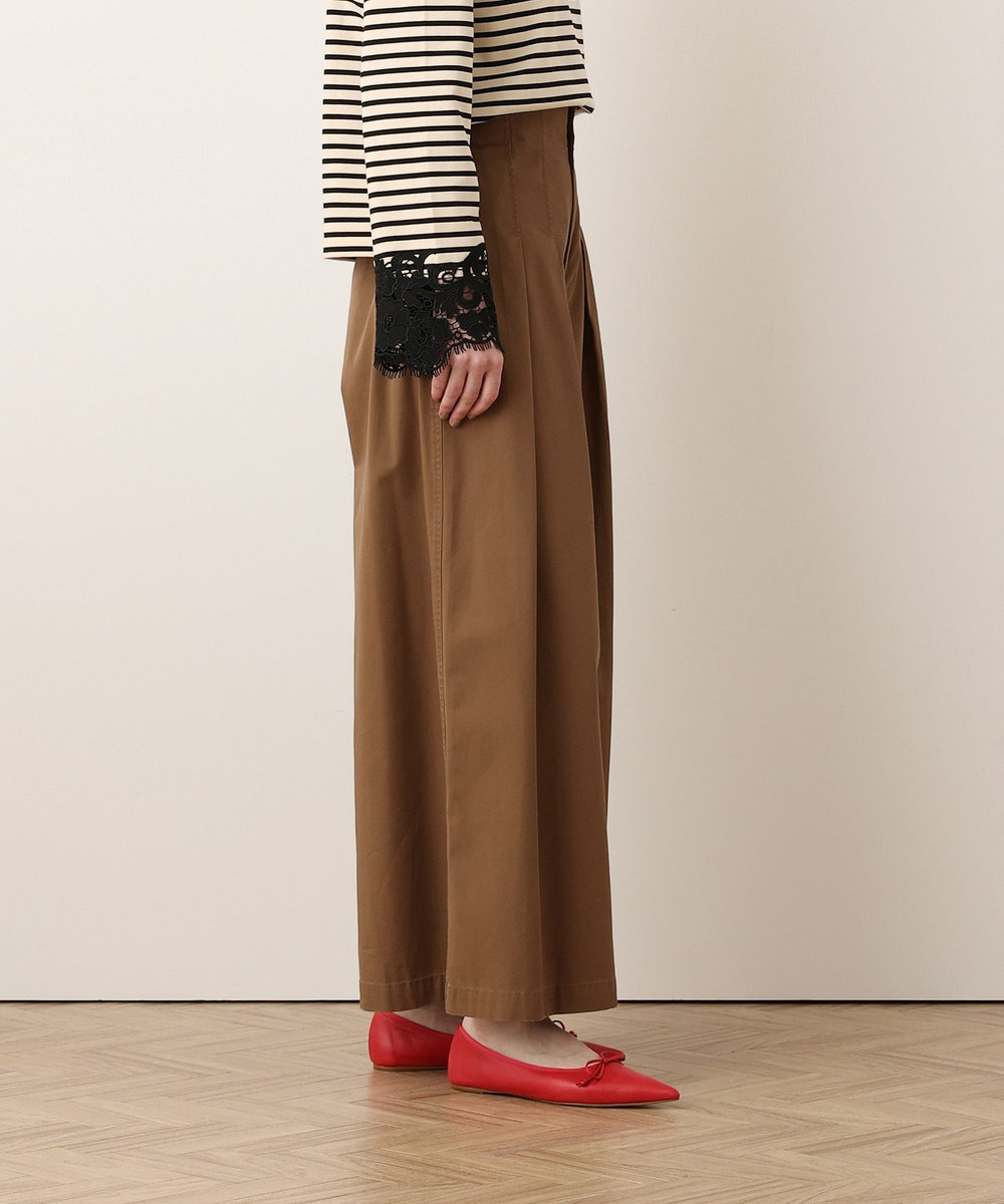 allureville ハイウエストワイドチノパンツ ブラウン (81)